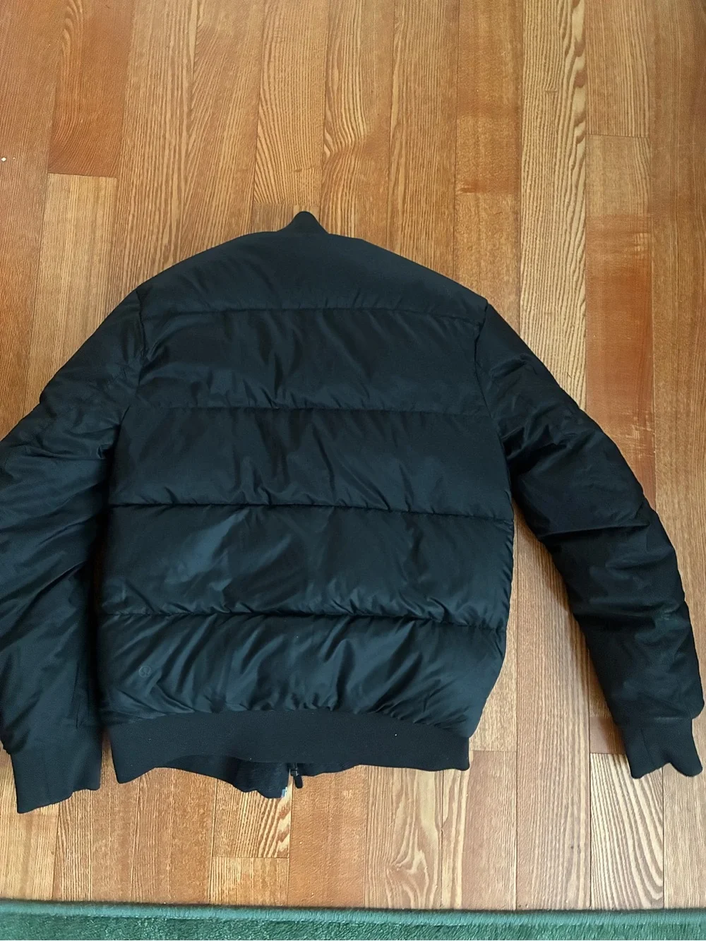 Lululemon Roam Far Wool Bomber Down Coat Black / Heathered Black